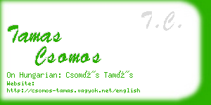 tamas csomos business card